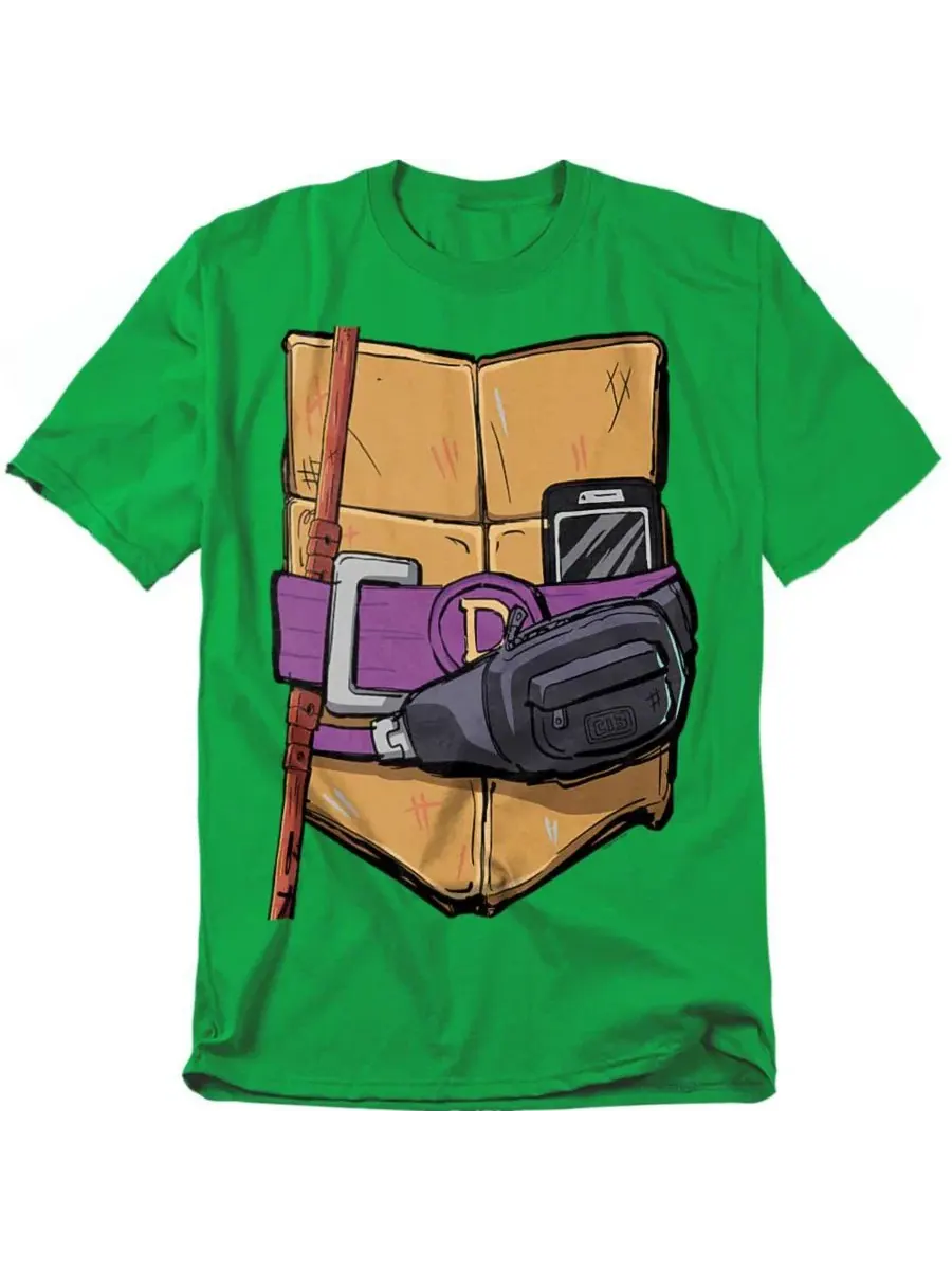 Футболка с принтом Donatello Shell Teenage Mutant Ninja Turtles — изображение 1 из 3, зеленый