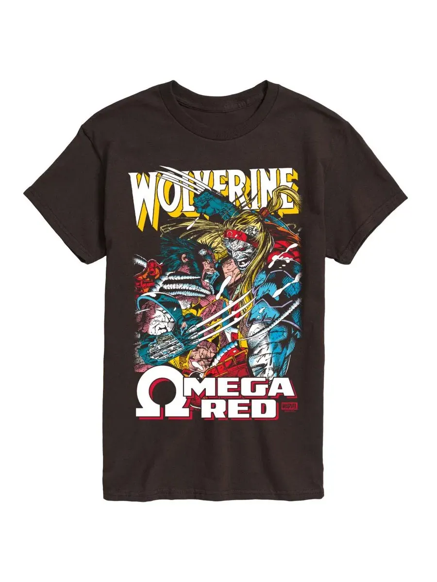 Мужская футболка с коротким рукавом Marvel Wolverine Omega Red с графическим принтом AIRWAVES — изображение 1 из 3