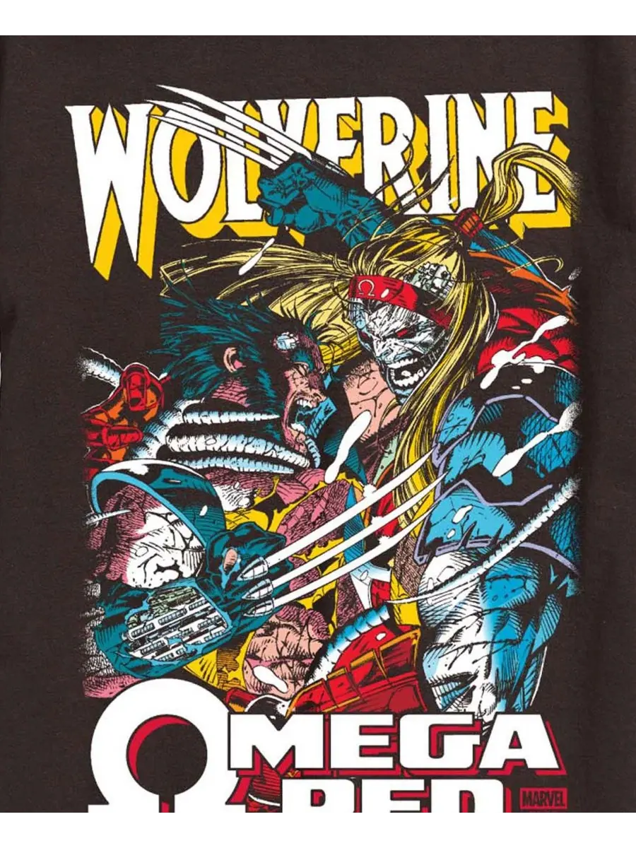 Мужская футболка с коротким рукавом Marvel Wolverine Omega Red с графическим принтом AIRWAVES — изображение 3 из 3