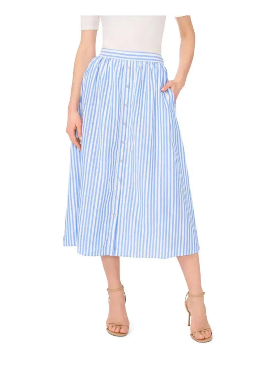 Женская макси-юбка с застежкой-планкой Vince Camuto — изображение 1 из 5, синий