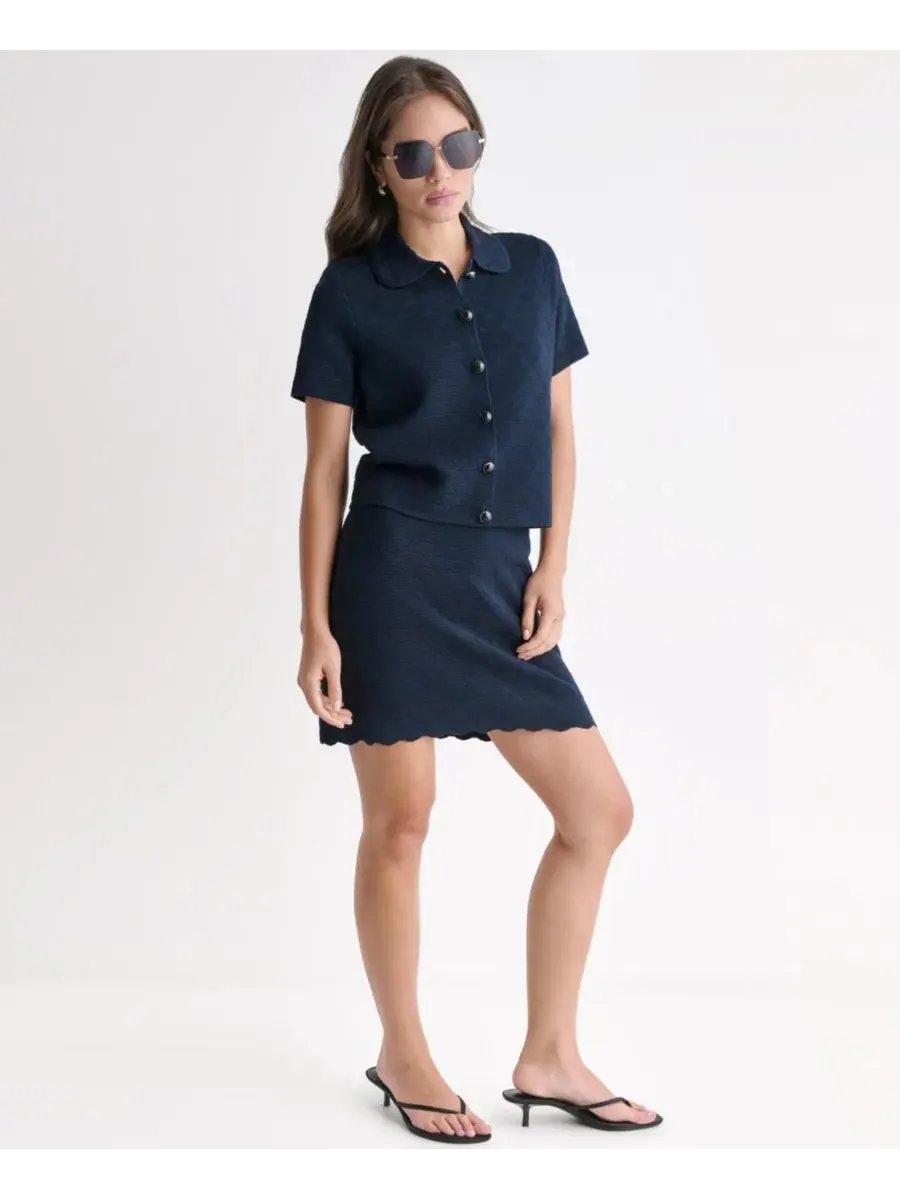 Жакет с воротником и пуговицами BCBG — изображение 2 из 6, синий море