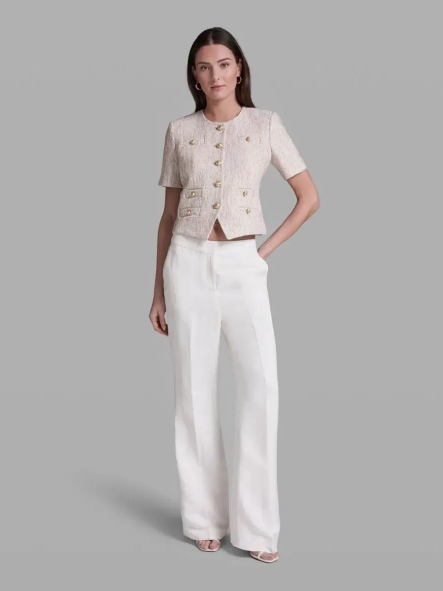 Женские брюки с широкими штанинами BCBG — изображение 2 из 9, белый