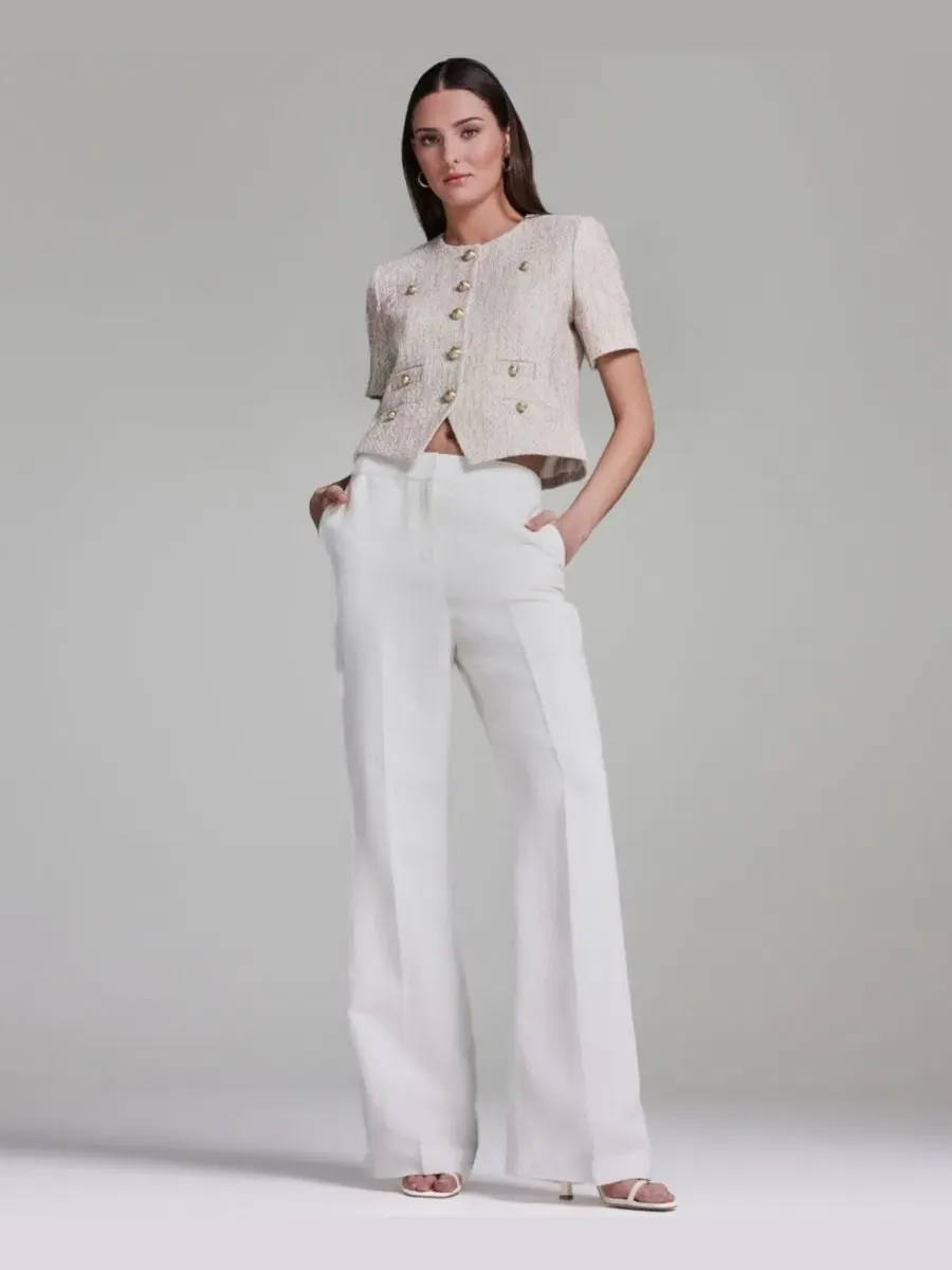 Женские брюки с широкими штанинами BCBG — изображение 3 из 9, белый
