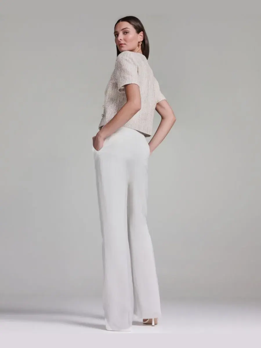 Женские брюки с широкими штанинами BCBG — изображение 5 из 9, белый