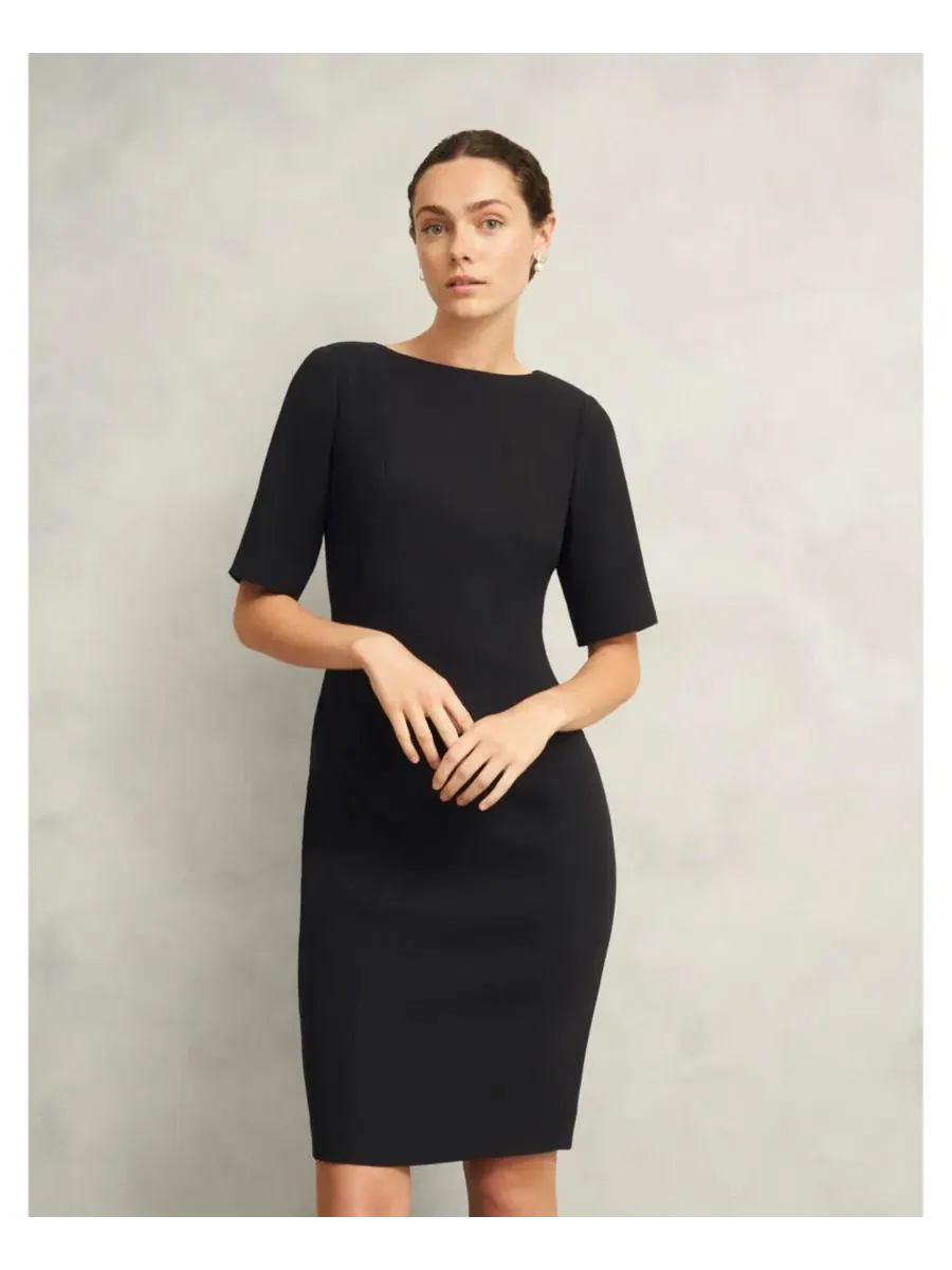 Женское платье Rae с рукавами Hobbs London — изображение 5 из 8, черный