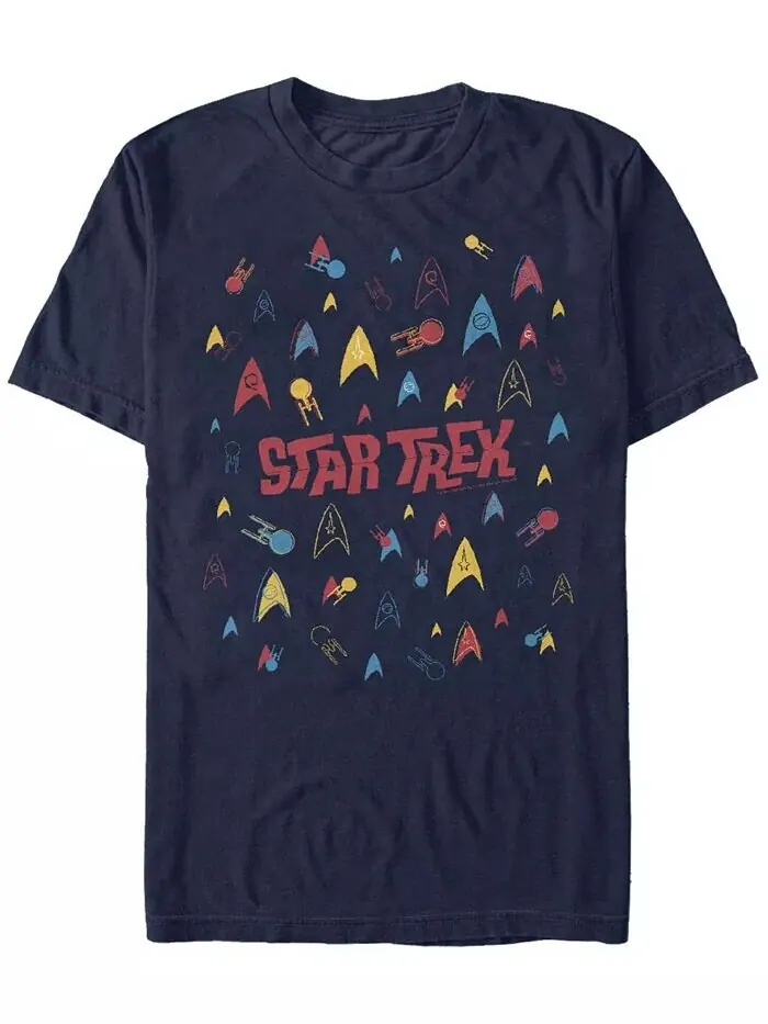 Мужская футболка с коротким рукавом Star Trek The Original Series Retro Logo Confetti Fifth Sun — изображение 1 из 1