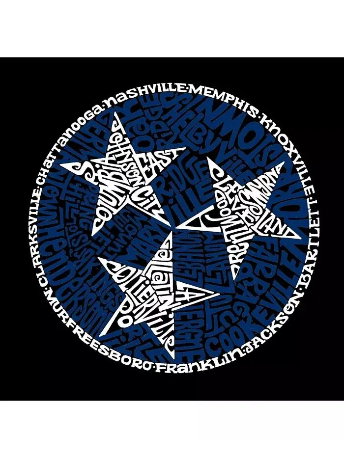 Мужская футболка Word Art - Tennessee Tristar LA Pop Art — изображение 2 из 2, черный