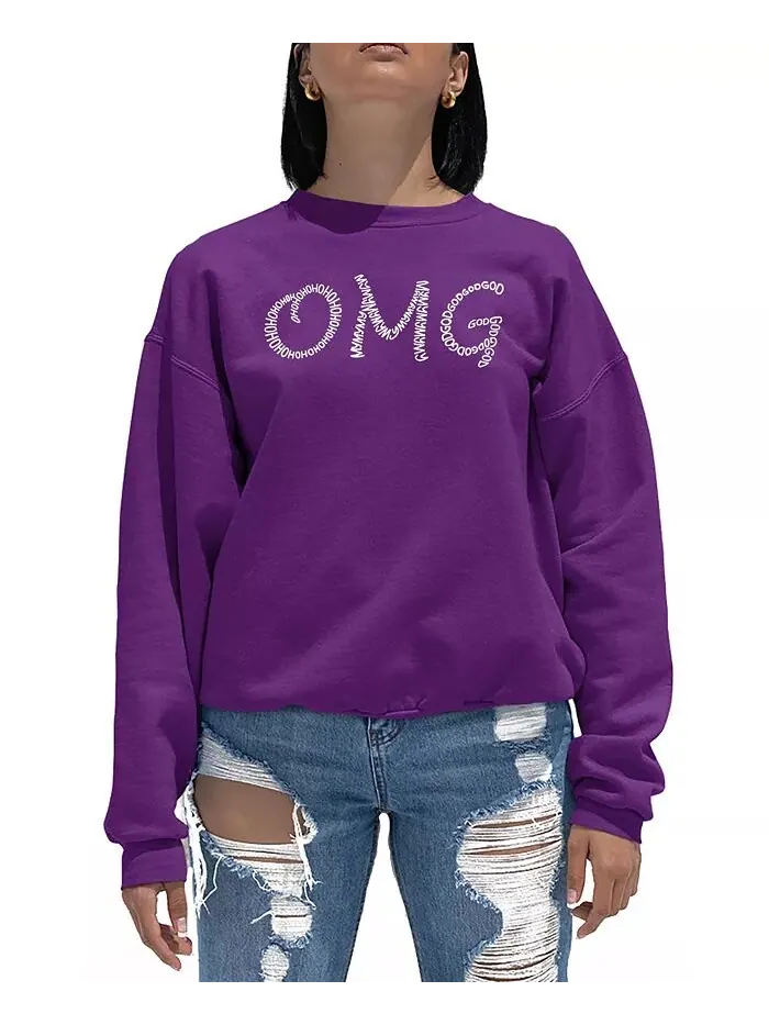 Женская толстовка Word Art Crewneck OMG LA Pop Art