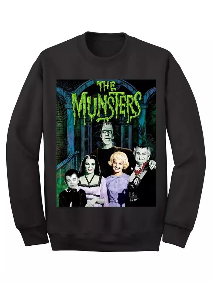 Мужская флисовая толстовка The Munsters Group Shot Crew AIRWAVES — изображение 1 из 1, черный