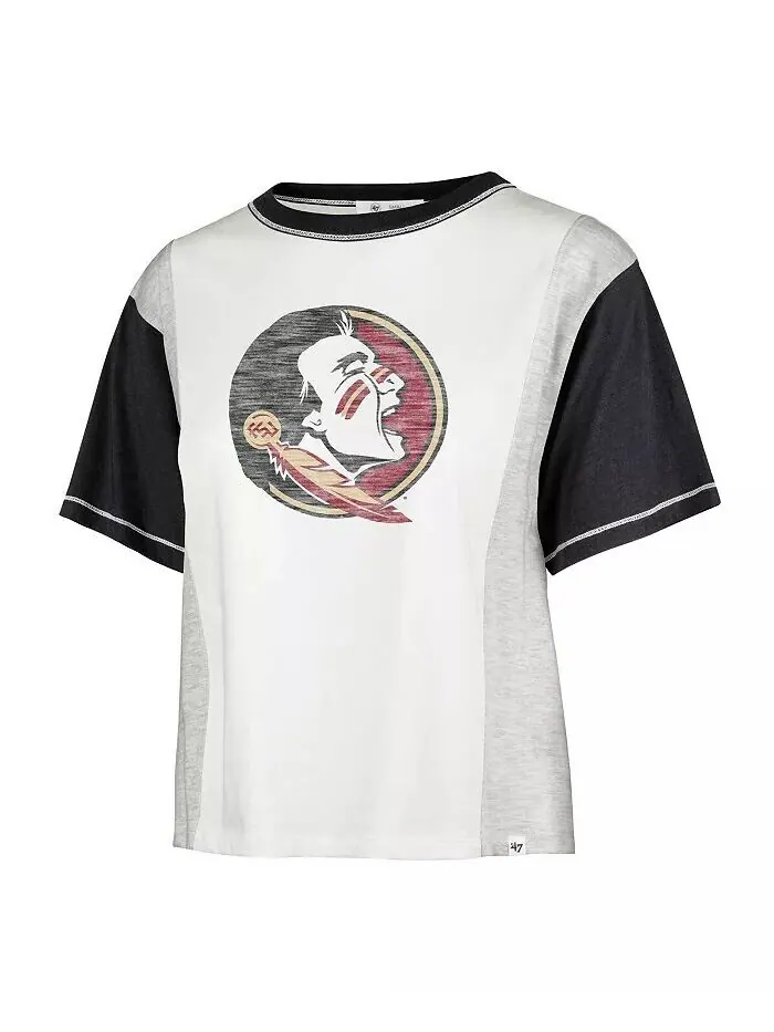 Женская белая рваная футболка Florida State Seminoles Premier Tilda '47 Brand — изображение 3 из 3