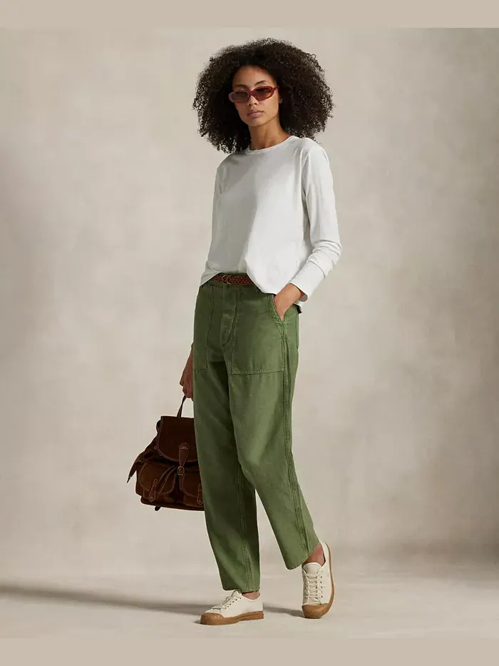 Женские брюки The Ricky Pants Polo Ralph Lauren — изображение 1 из 4, оливковый
