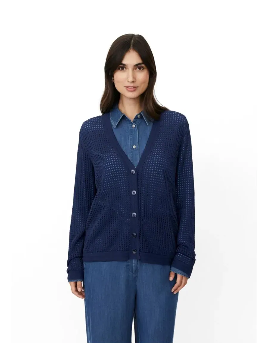 Ажурный кардиган свободного кроя MaLarkena Open Knit Cardigan Masai Copenhagen