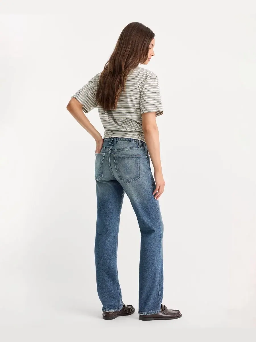 Прямые джинсы с длиной до щиколотки, модель Vintage Straight Good American — изображение 5 из 5, синий
