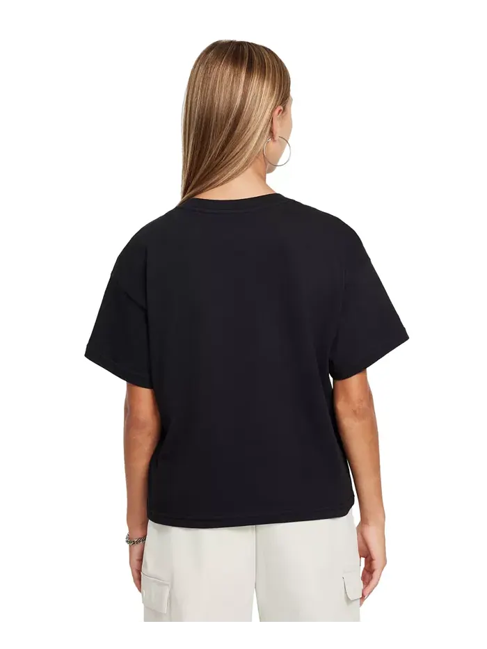 Футболка Essential Cotton Swoosh Logo для девочек постарше Nike — изображение 3 из 3, черный