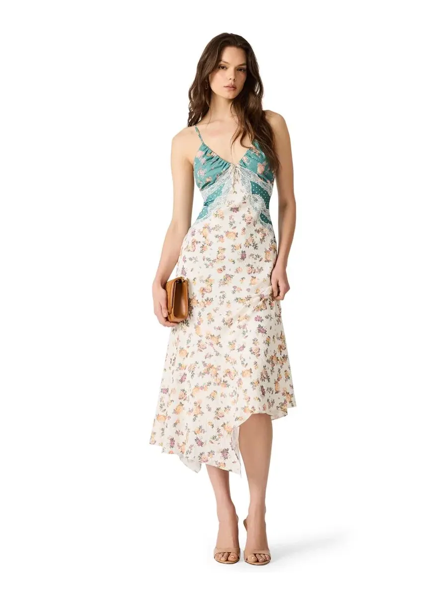 Платье-миди без рукавов Alesha Sweetheart Neck Sleeveless Midi Dress Steve Madden — изображение 1 из 5, зеленый