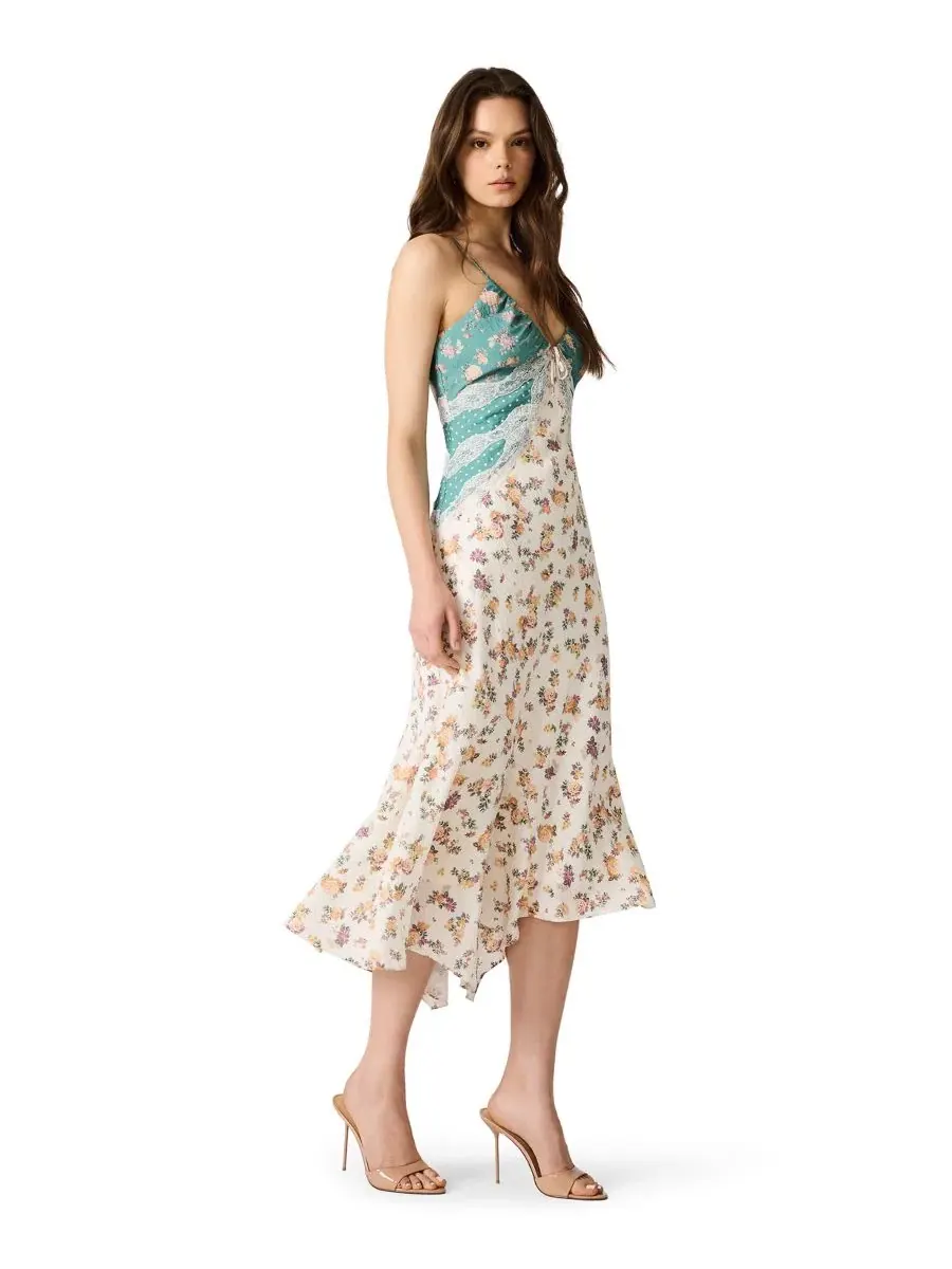 Платье-миди без рукавов Alesha Sweetheart Neck Sleeveless Midi Dress Steve Madden — изображение 3 из 5, зеленый