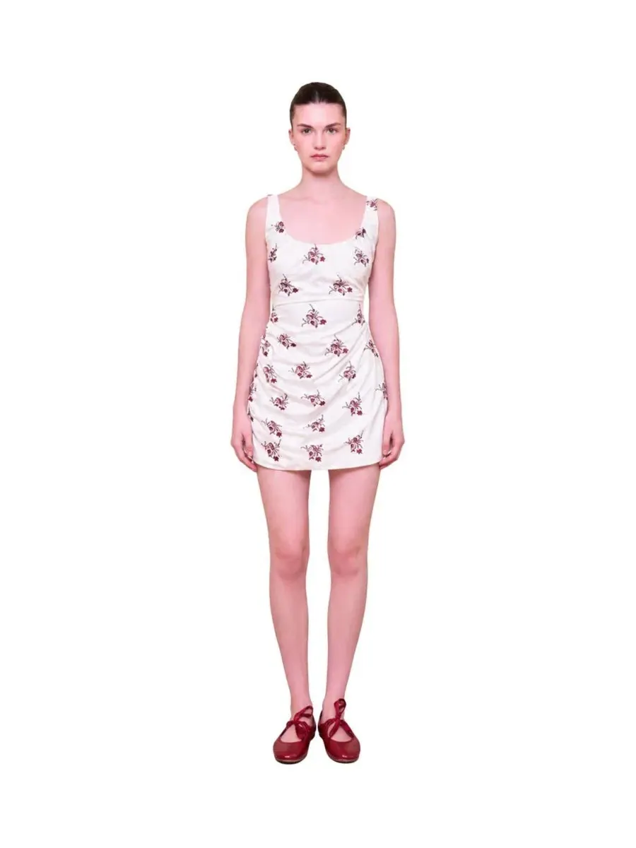 Платье мини с асимметричным кроем и вышивкой The Broderie Anglaise Edit PCFG