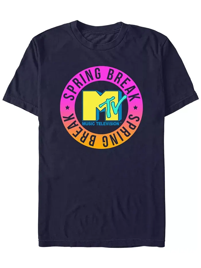 Мужская футболка с коротким рукавом MTV Spring Break Circle — изображение 1 из 3, темно-синий