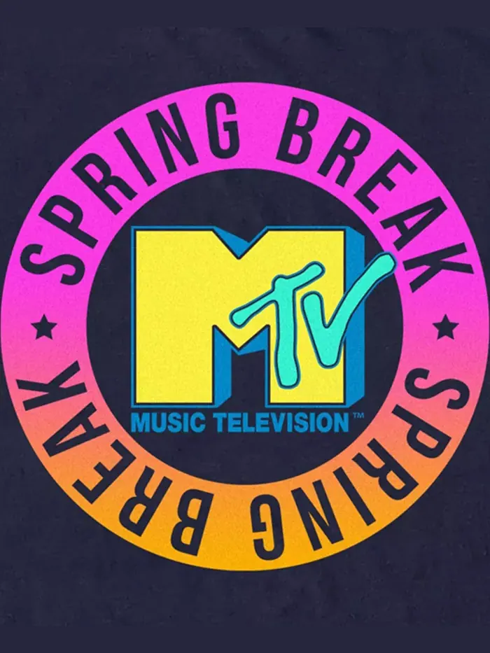 Мужская футболка с коротким рукавом MTV Spring Break Circle — изображение 3 из 3, темно-синий