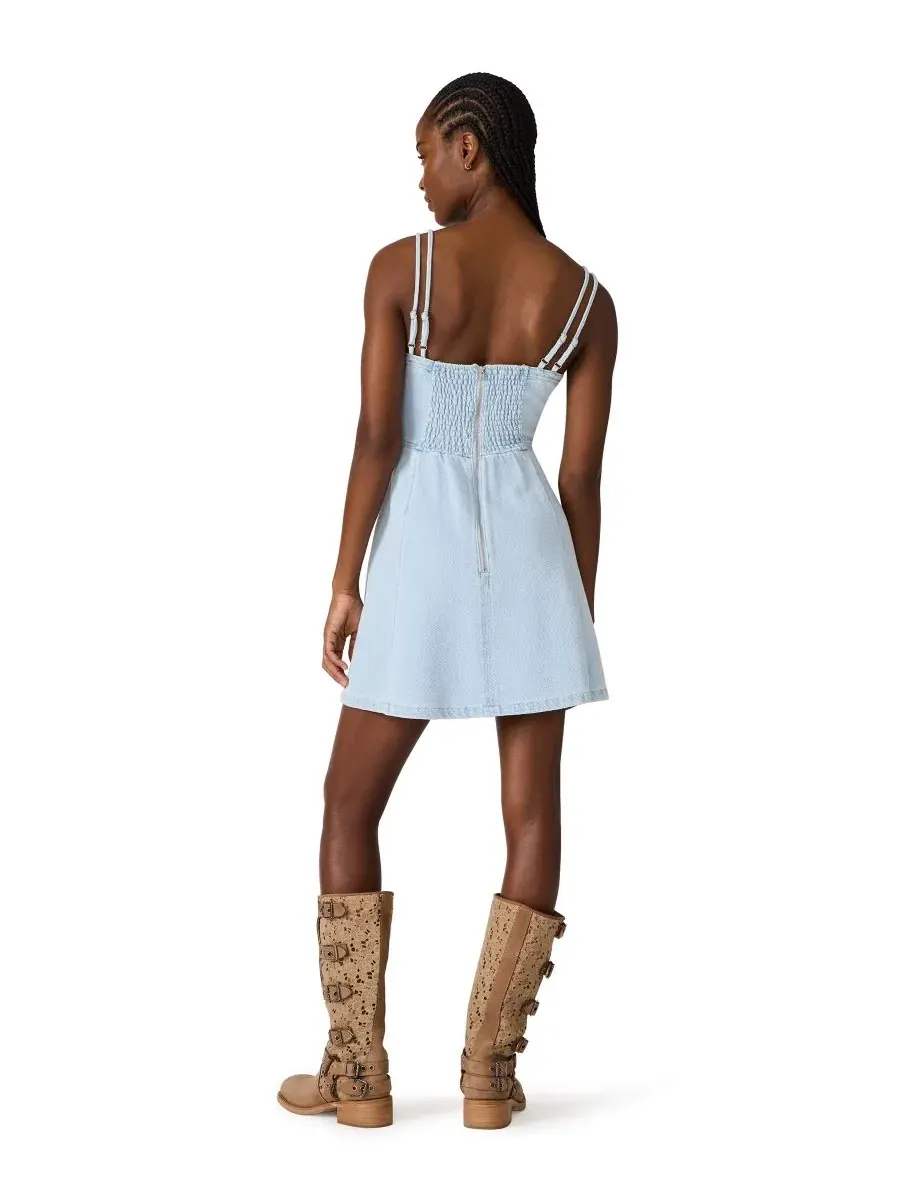 Платье-мини Sweetheart Neckline Harley Steve Madden — изображение 5 из 5, синий