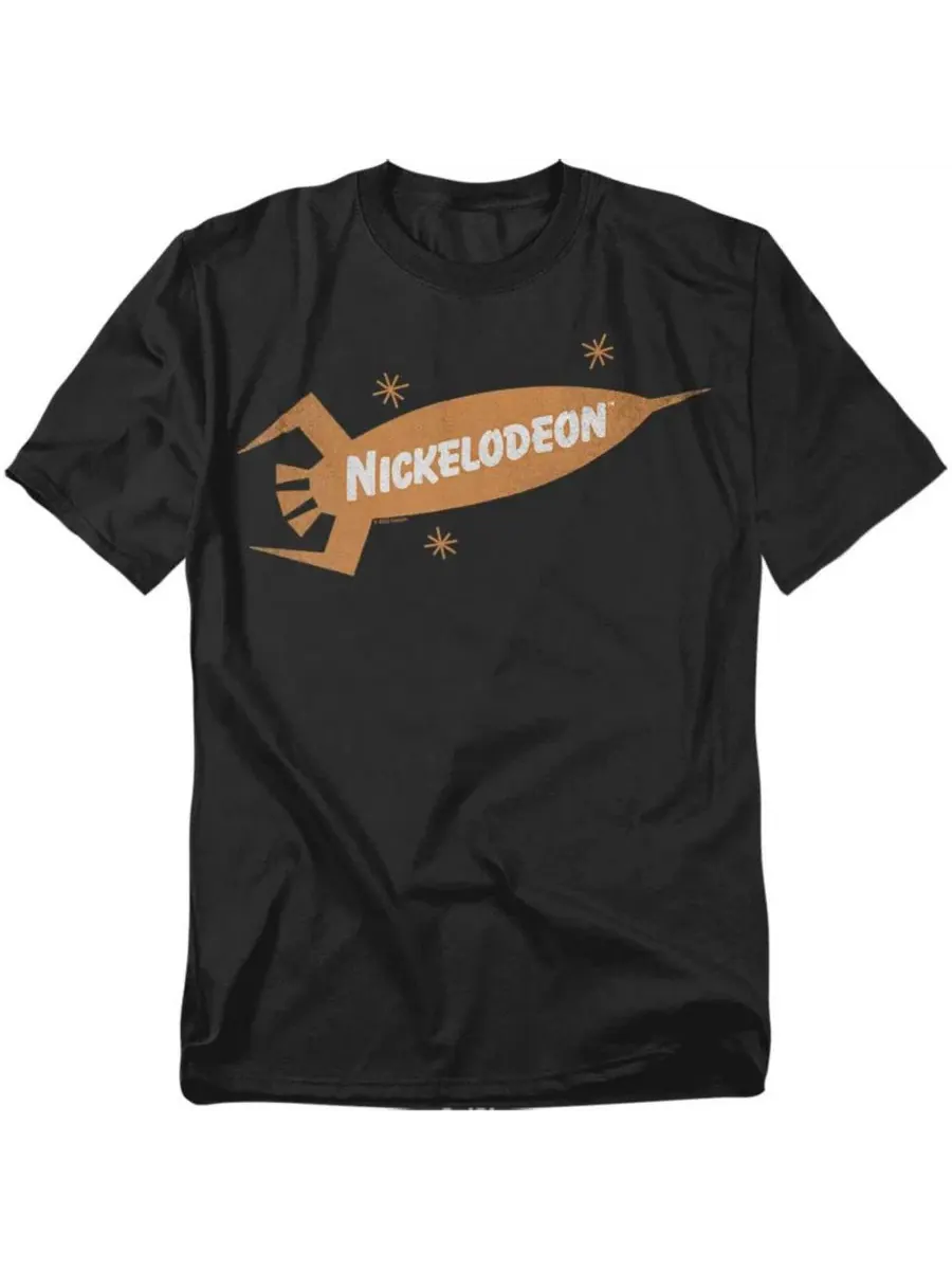 Футболка с принтом Nickelodeon Nick Retro Rocket Logo Logovision — изображение 1 из 3, черный