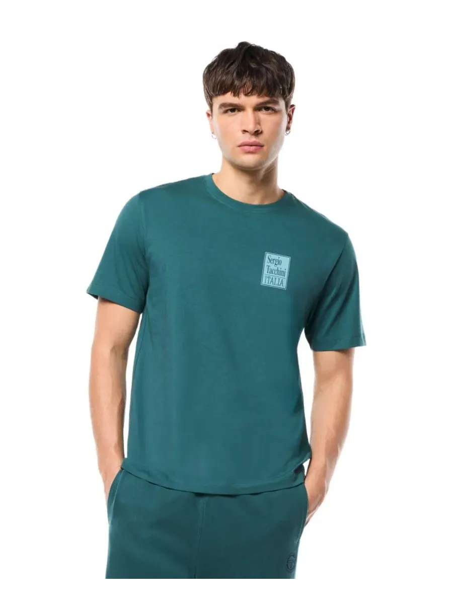 Футболка с принтом Italia Sergio Tacchini — изображение 1 из 4, морской зеленый