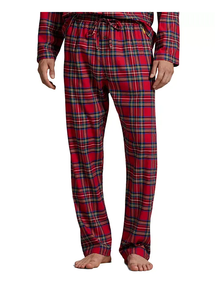 Мужские пижамные брюки Stewart Plaid из фланели Polo Ralph Lauren — изображение 1 из 4, красный
