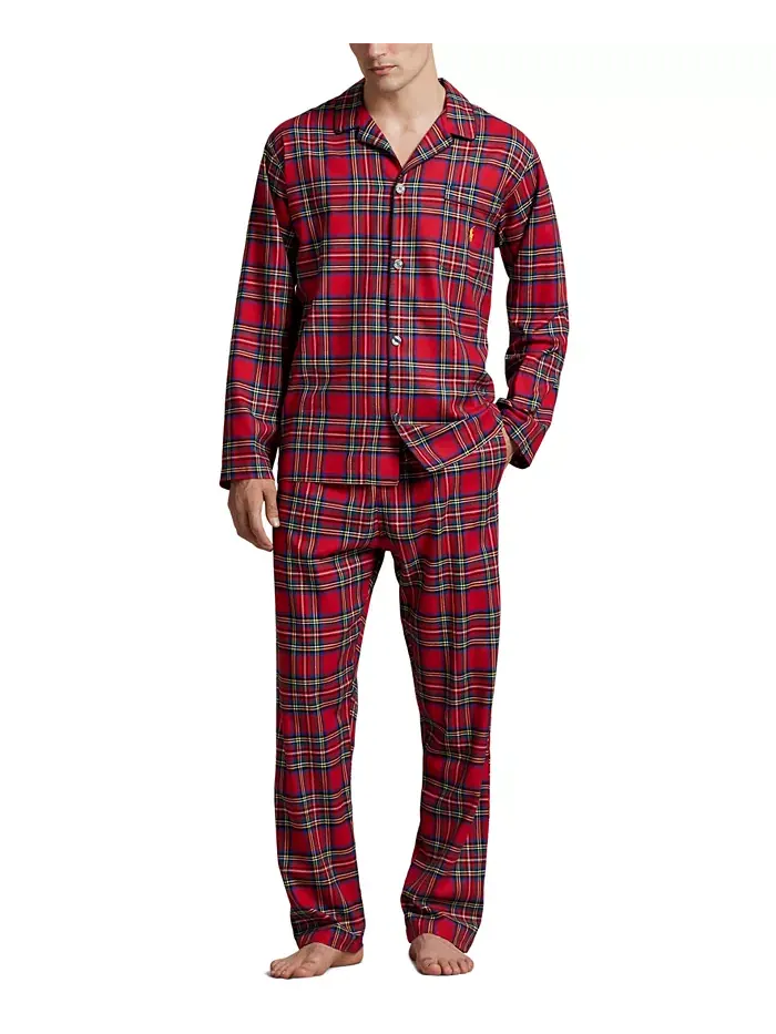 Мужские пижамные брюки Stewart Plaid из фланели Polo Ralph Lauren — изображение 2 из 4, красный