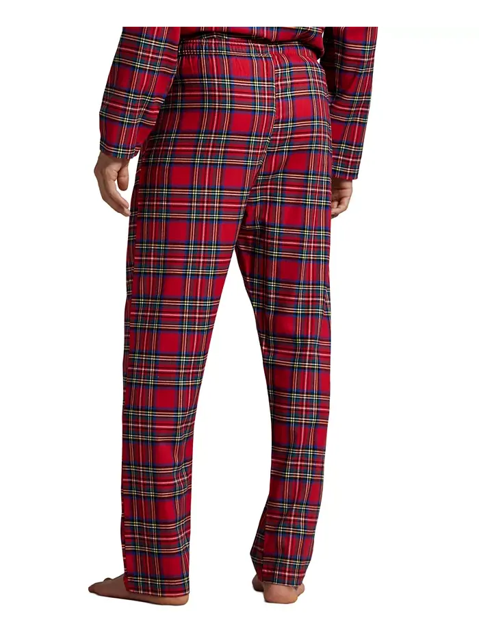Мужские пижамные брюки Stewart Plaid из фланели Polo Ralph Lauren — изображение 3 из 4, красный