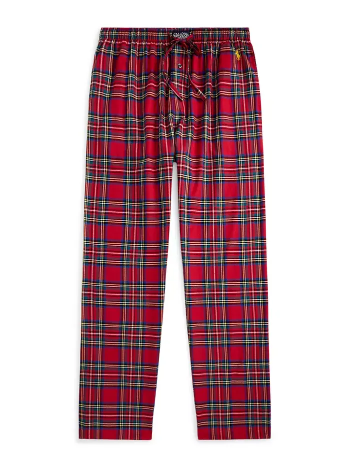 Мужские пижамные брюки Stewart Plaid из фланели Polo Ralph Lauren — изображение 4 из 4, красный