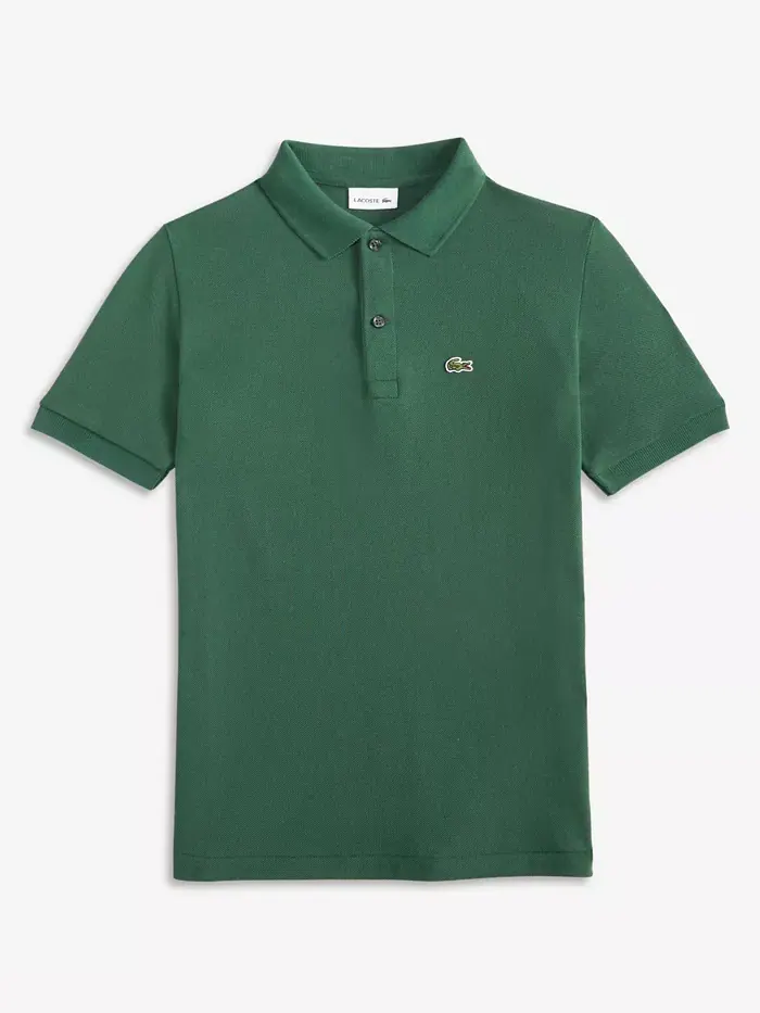Хлопковая поло Petit Piqué для мальчиков 8-20 лет Lacoste — изображение 4 из 6, зеленый