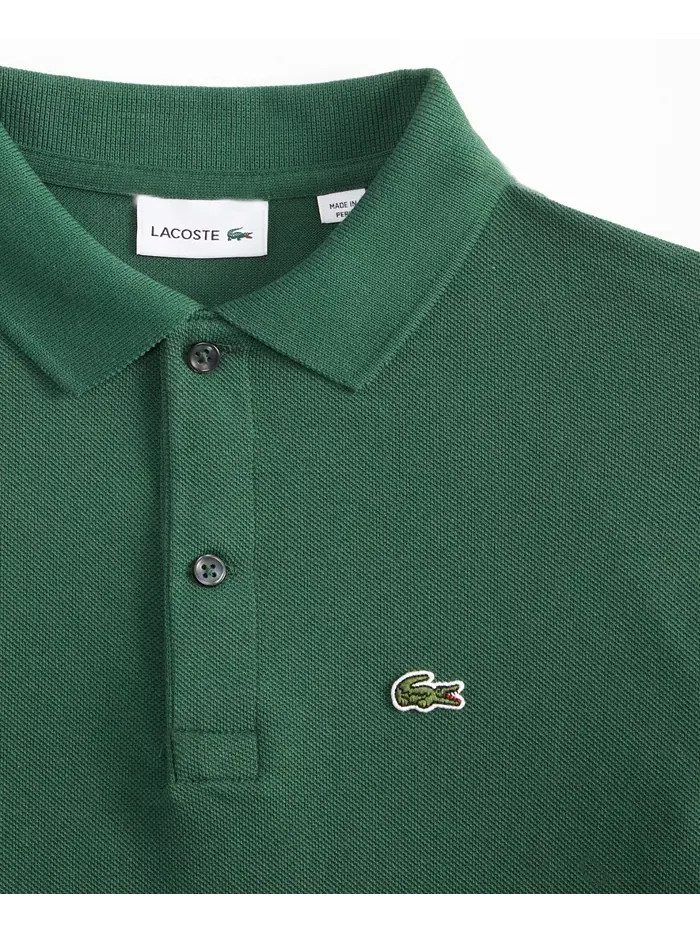 Хлопковая поло Petit Piqué для мальчиков 8-20 лет Lacoste — изображение 6 из 6, зеленый