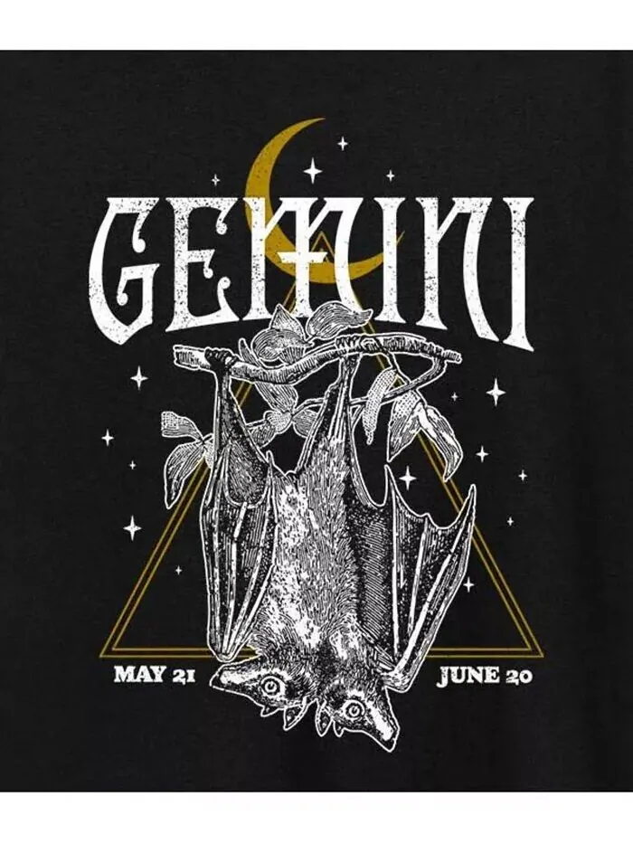 Футболка больших размеров с рисунком Gemini Bats Hybrid Apparel — изображение 2 из 3, черный