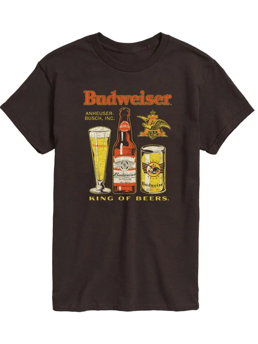 Мужская футболка Budweiser Core с коротким рукавом AIRWAVES — изображение 1 из 3, коричневый