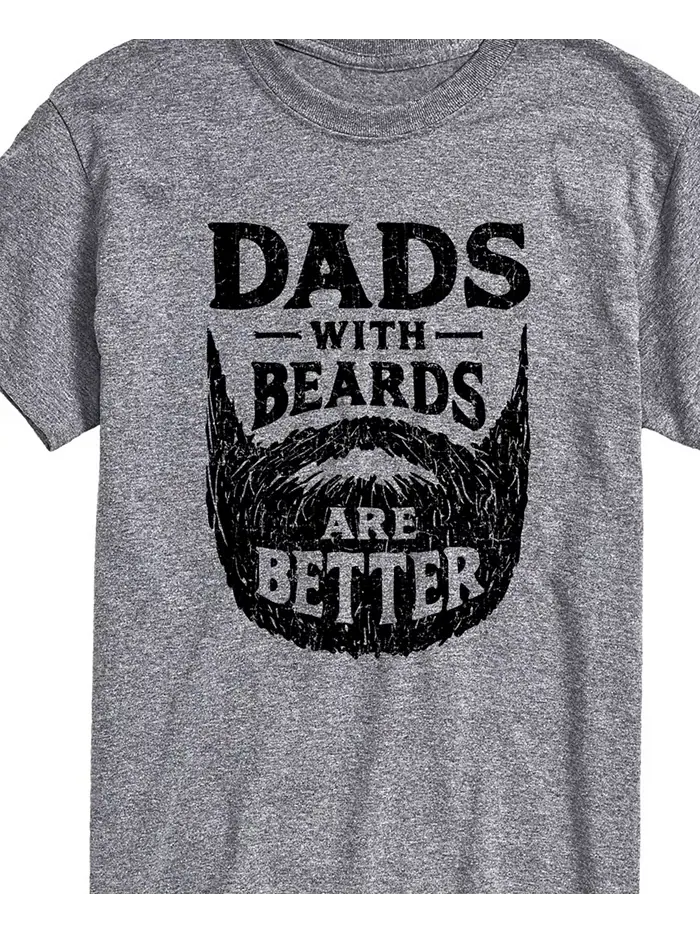 Мужская футболка с коротким рукавом "Dads with Beards Are Better" AIRWAVES — изображение 2 из 3, серый