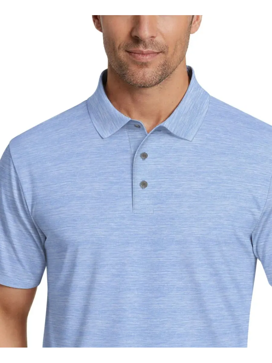 Мужская поло-рубашка Airflux Heather с коротким рукавом для гольфа PGA TOUR — изображение 3 из 5, светлый синий