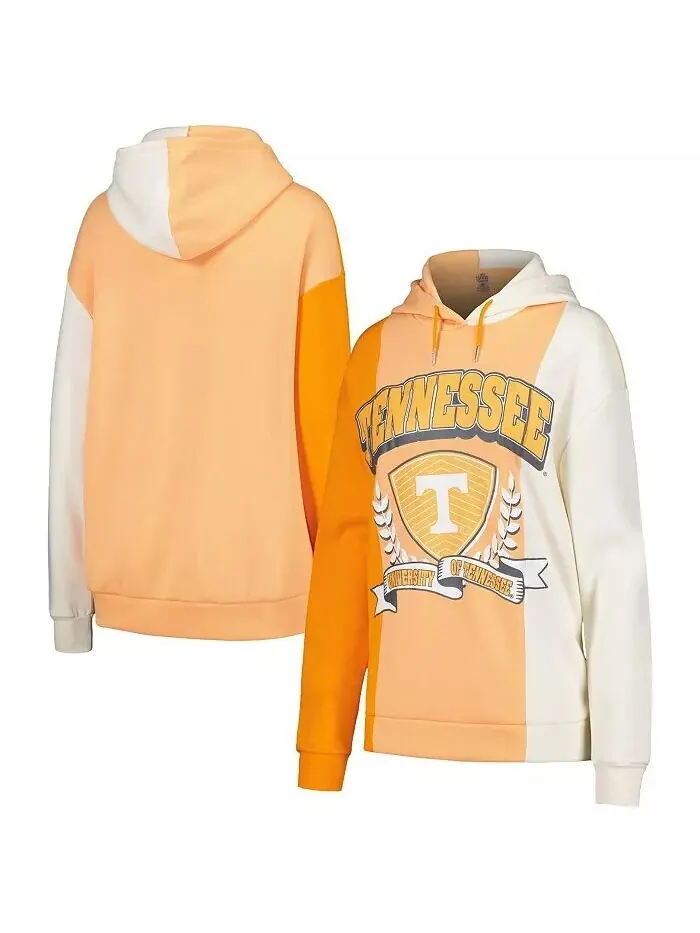 Женская толстовка с капюшоном Tennessee Orange Tennessee Volunteers Hall of Fame с цветными блоками