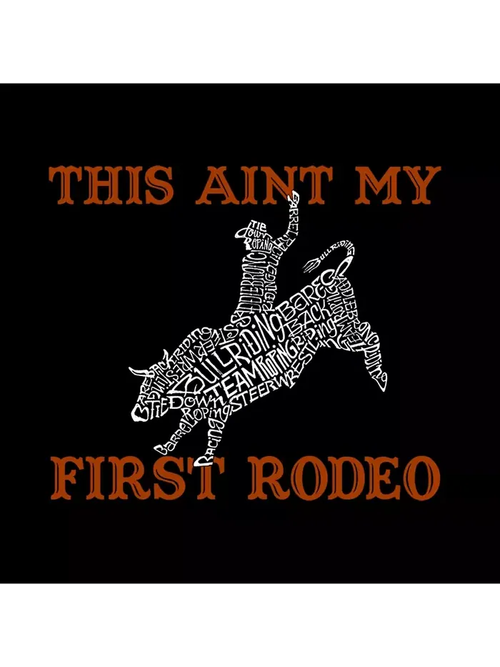Мужская худи с принтом - This Aint My First Rodeo LA Pop Art — изображение 2 из 2, черный