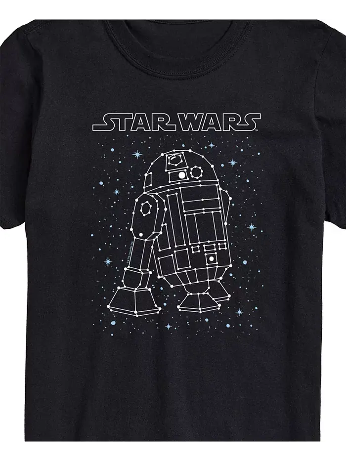 Мужская футболка с коротким рукавом Star Wars Droid Galaxy Stars AIRWAVES — изображение 3 из 3, черный