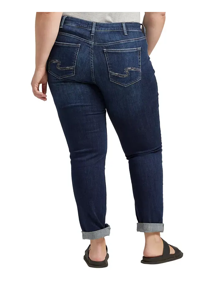 Просторные джинсы Boyfriend Silver Jeans Co. — изображение 2 из 3, синий
