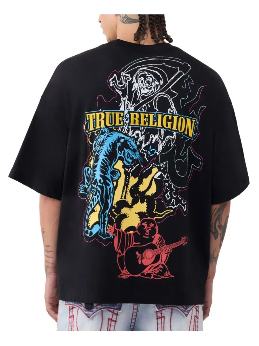 Мужская футболка с коротким рукавом и логотипом тигра True Religion — изображение 6 из 6, белый