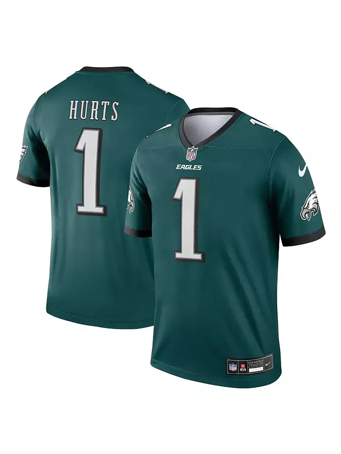 Мужская футболка Jalen Hurts Philadelphia Eagles Legend Nike — изображение 1 из 5, зеленый