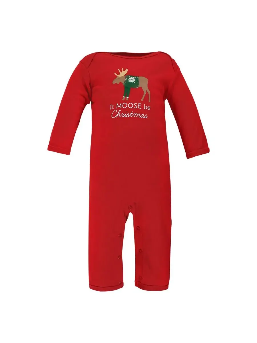 3 комбинезона в упаковке Hudson Baby, Moose Be Christmas — изображение 3 из 5