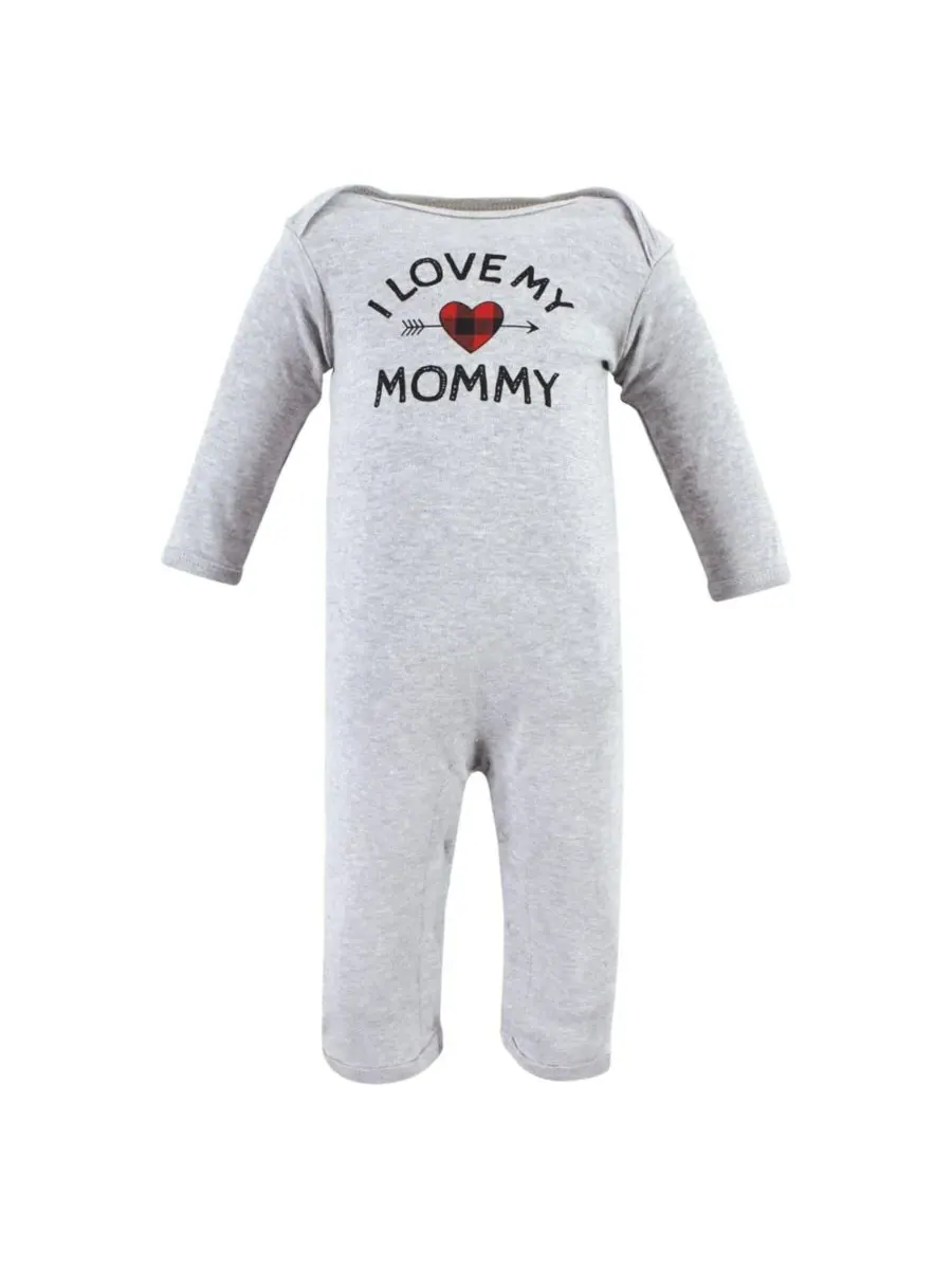 3 комбинезона в упаковке Hudson Baby, Buffalo Plaid Family — изображение 4 из 5