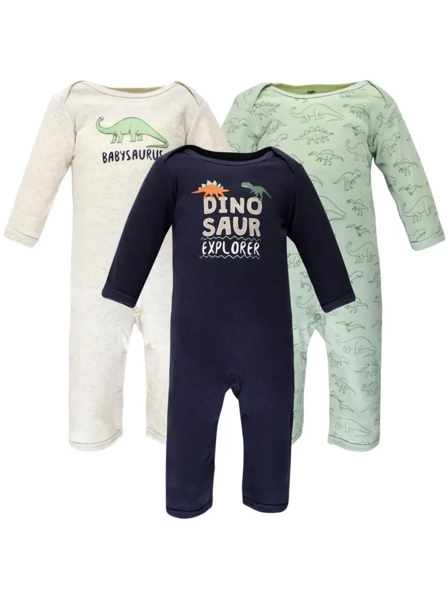 3 комбинезона в упаковке Hudson Baby, Dinosaur Explorer — изображение 1 из 6