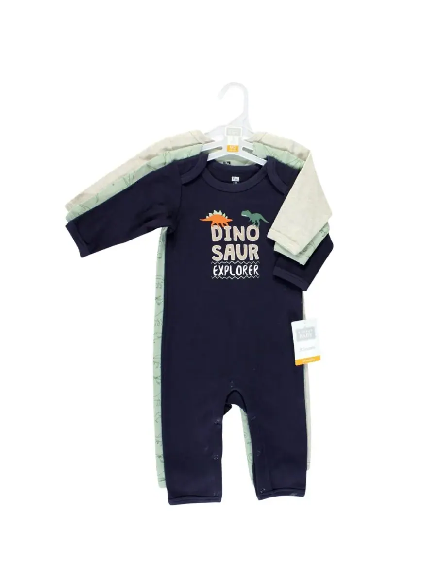3 комбинезона в упаковке Hudson Baby, Dinosaur Explorer — изображение 3 из 6