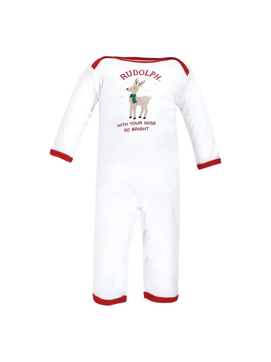 3 комбинезона в упаковке Hudson Baby, Rudolph Reindeer — изображение 4 из 6