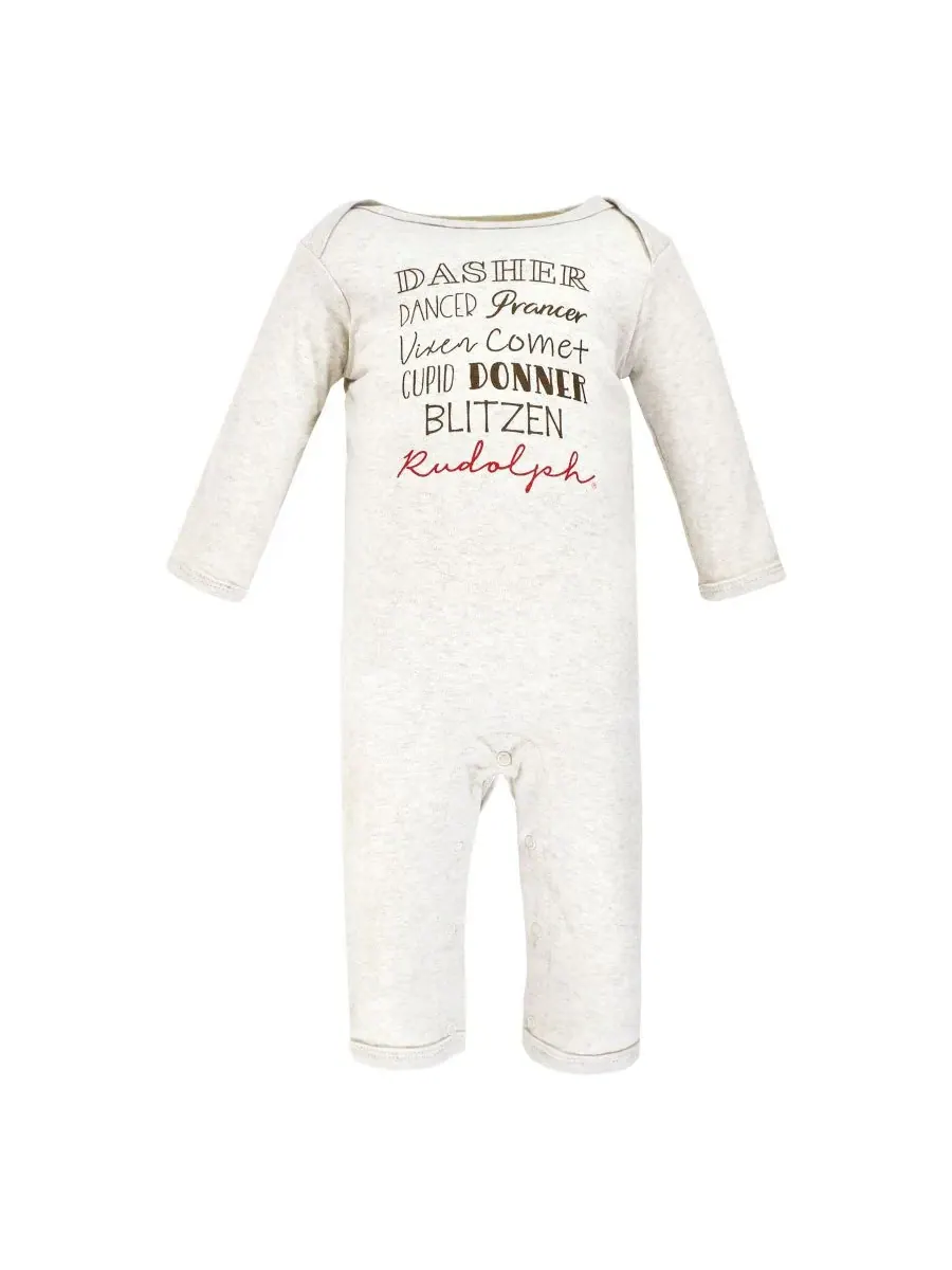 3 комбинезона в упаковке Hudson Baby, Rudolph Reindeer — изображение 5 из 6