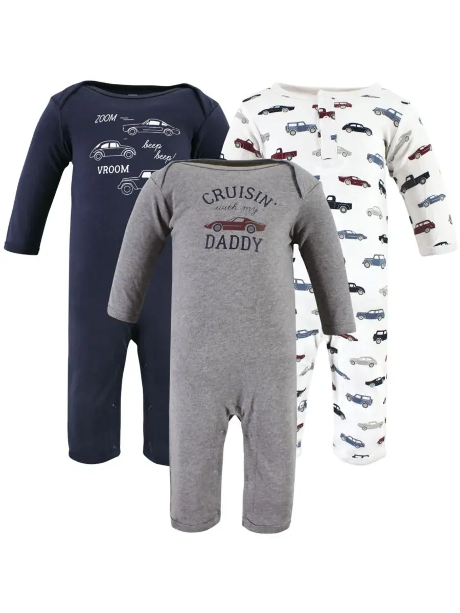 3 комбинезона в упаковке Hudson Baby, Cars — изображение 1 из 5