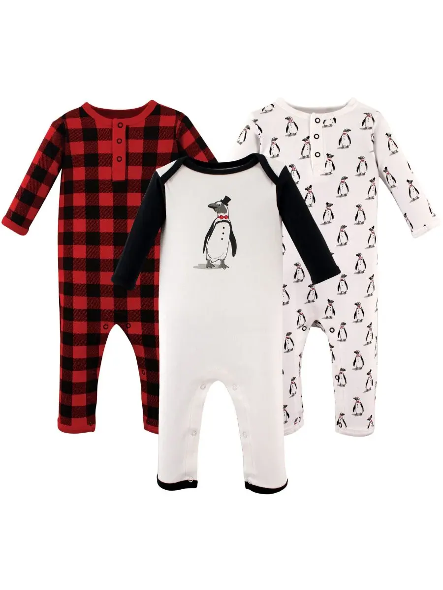 3 комбинезона в упаковке Hudson Baby, Penguin — изображение 1 из 2